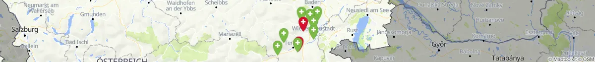 Kartenansicht für Apotheken-Notdienste in der Nähe von Hohe Wand (Wiener Neustadt (Land), Niederösterreich)